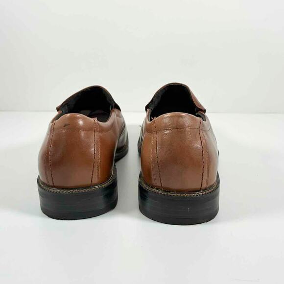 Stacy Adams Men\'s Templin Bike Toe Loafers in Cognac Leather - 12M EU46 main image 4